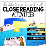 Veterans Day Activities | Veteran's Day Cards | Reading Passages