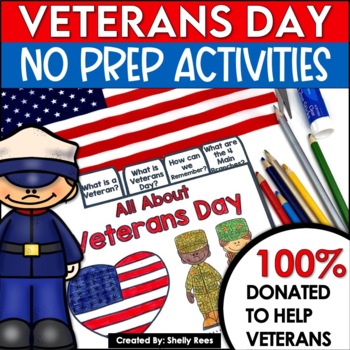 Preview of Veterans Day Activities | Veterans Day Craft and Thank You Cards