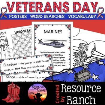 Preview of Veterans Day Activities Veterans Day Writing and Posters 