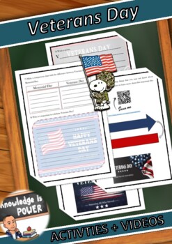 Preview of Veterans Day Activities + Videos | Writing + Listening | Digital version