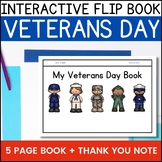 Veterans Day Activities for Kindergarten Interactive Flip 