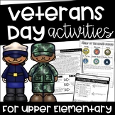 Veterans Day Activities for Upper Elementary Math, Reading