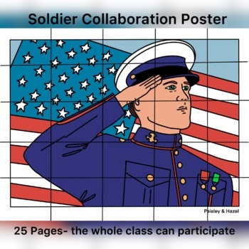 Preview of American Soldier Collaboration Poster- Veterans Day, Memorial Day
