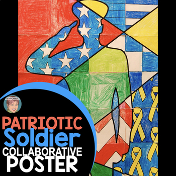 Preview of Memorial Day Activity  |  Patriotic Soldier Classroom Collaborative Poster