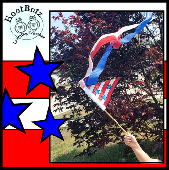 Preview of American Flag Inspired Craft | Patriotic Holiday Activity | Stars and Stripes