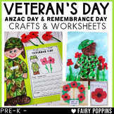 Veterans Day, Anzac Day, Remembrance Day | Crafts & Writin