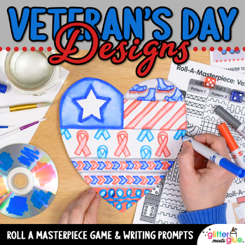 Preview of Veterans Day Art Project: Remembrance Heart Activity, Template, Writing Prompts