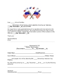 Veterans' Day Assembly Invitation to Parents