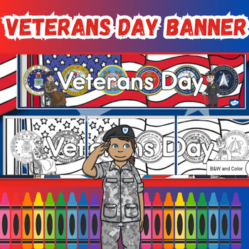 Preview of Veterans Day Banner for kids