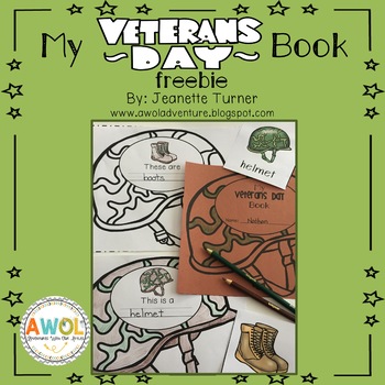 Preview of Veterans Day Book Freebie