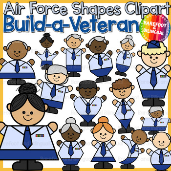 Preview of Veterans Day Clipart | Air Force 2D Shape Clipart