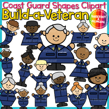 Preview of Veterans Day Clipart | Coast Guard 2D Shape Clipart