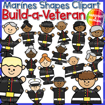 Preview of Veterans Day Clipart | Marines 2D Shape Clipart