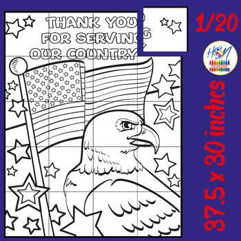 Veterans Day Collaborative Art Coloring Pages: Thank You For Serving ...