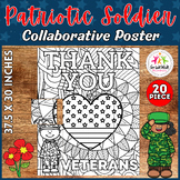 4th of july Collaborative Coloring Poster, Patriotic Soldi