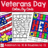 Veterans Day Color By Number Addition to 10