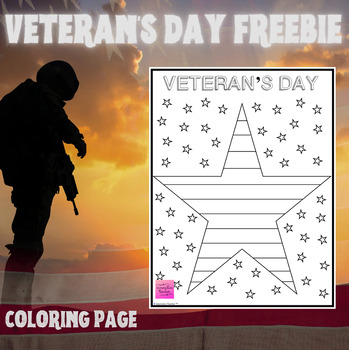 veterans day coloring page freebie by innovative teacher tpt