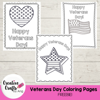 Preview of Veterans Day Coloring Pages - Preschool | PreK | Kindergarten