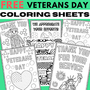 Preview of Veterans Day Coloring Sheets, Veterans Day Activities, Memorial day craft ideas