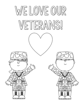 veterans day coloring and thank you letterscountless