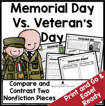 Preview of Memorial Day Activity Memorial Day Reading & Writing Memorial Day Comprehension