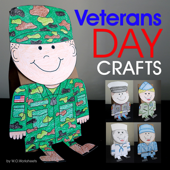 Veterans Day Craft by WOWorksheets | Teachers Pay Teachers