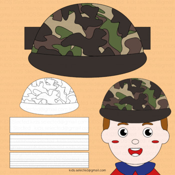 Army Paper Hat Community Helper Hat Memorial Day Craft 