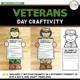 Veterans Day Craft & Writing Activity Craftivity Bulletin 