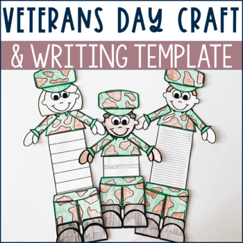 Preview of Veterans Day Craft | Writing Template