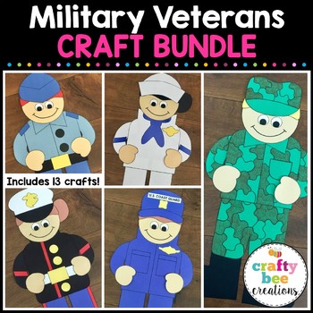 Preview of Veterans Day Craft Bundle Veterans Day Activities Soldier Remembrance Day