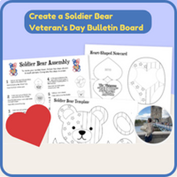 Preview of Veterans Day Crafts - Soldier Bear Template