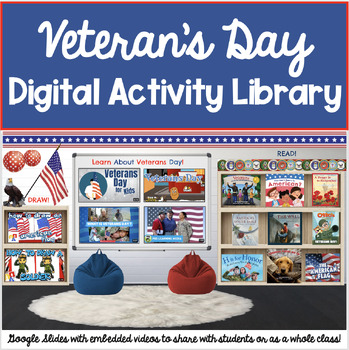 Preview of Veterans Day Digital Activity Library: Google Slides