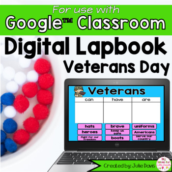 Preview of Veterans Day Digital Interactive Notebook for Google Classroom