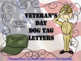 Veterans Day - Dog Tag Letters to Veterans