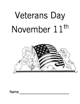 Preview of Veterans Day Early Learner Booklet