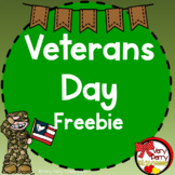 Veterans Day Vocabulary, Close Read, and Letter Freebie