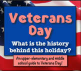 History of Veterans Day Student Reading and Activity for V