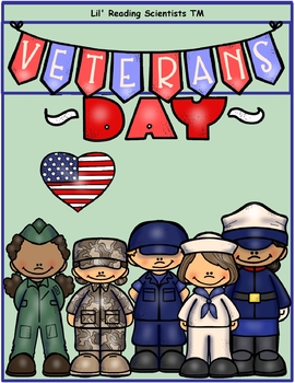 Preview of Veterans Day Kit for Kindergarten and First Grade