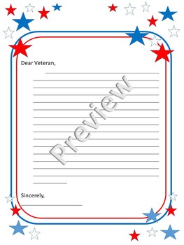 Veterans Day Letter by Acres of Learning TPT