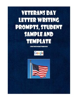 Veterans Day Letter Template, Sample Letter, Writing Prompts (GOOGLE DOC)