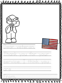 Veteran's Day Letter Writing Paper – Teacher Doodles