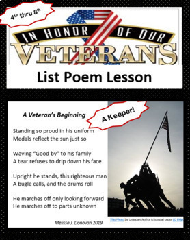 Preview of Veterans' Day List Poetry