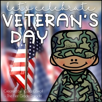 Preview of Veterans Day Math & Literacy Printables & Craftivities