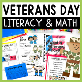 Veterans Day Math and Literacy Activities, Veteran's Day C