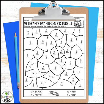 Veteran's Day Math and Literacy Printable Pack by Elementary Elle