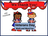 Veterans Day Math and Word Fun (2 readers, vocab., add, su