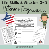 Veterans Day NO PREP Worksheets/Activities: Letter to Vete