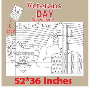Preview of Veterans Day, November 11 CollaboratiVe Art Project | 52X36 inches