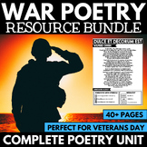 Veterans Day Poetry Unit - War Poetry Analysis - Remembran