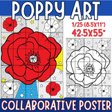 Veterans Day: Poppy Collaborative coloring Poster, Remembr